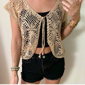 70s vintage • crochet top